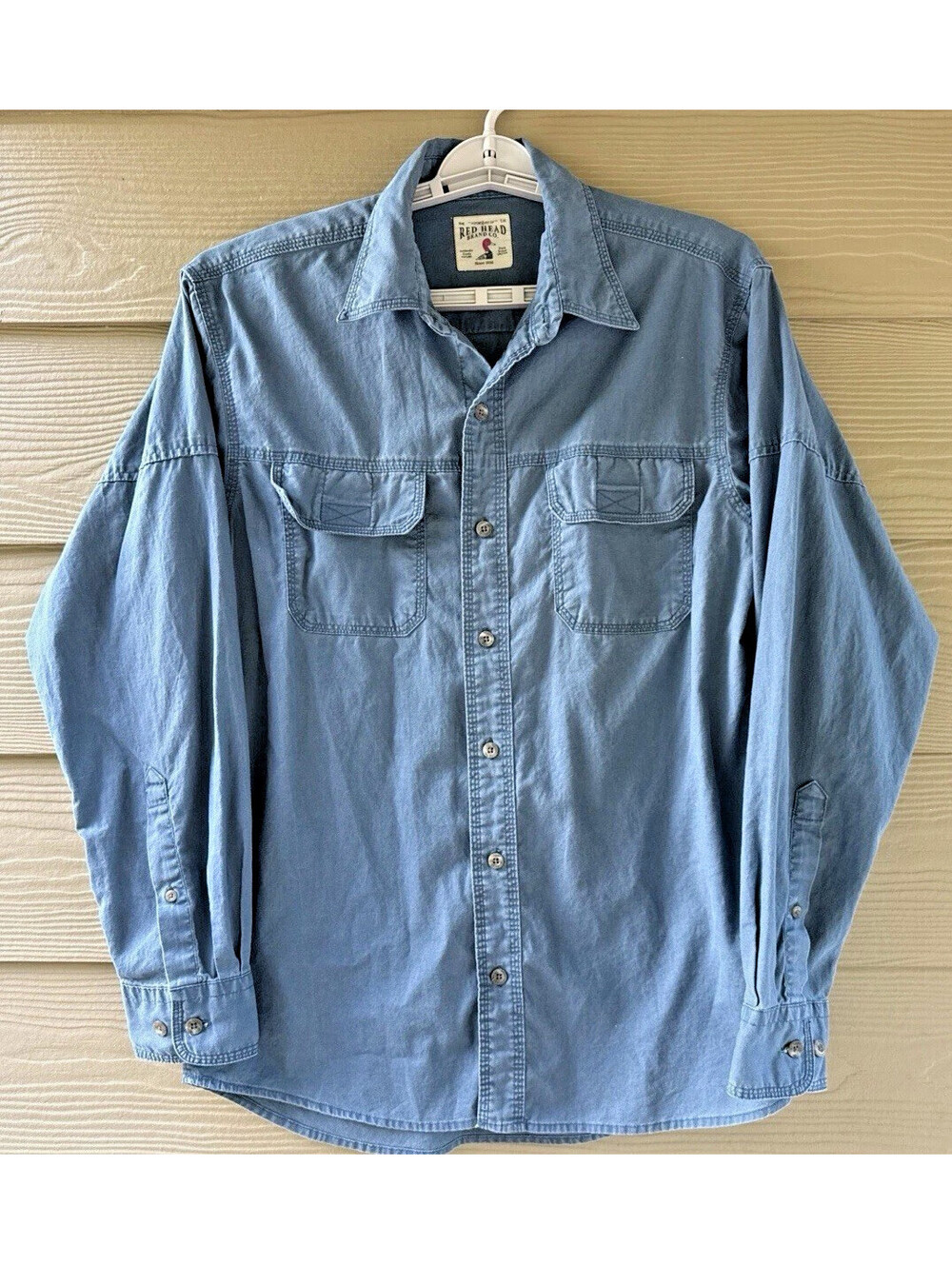 Red Head Brand Co. Men’s M Teal Blue Long Sleeve Outdoor Utility Workwear Shirt